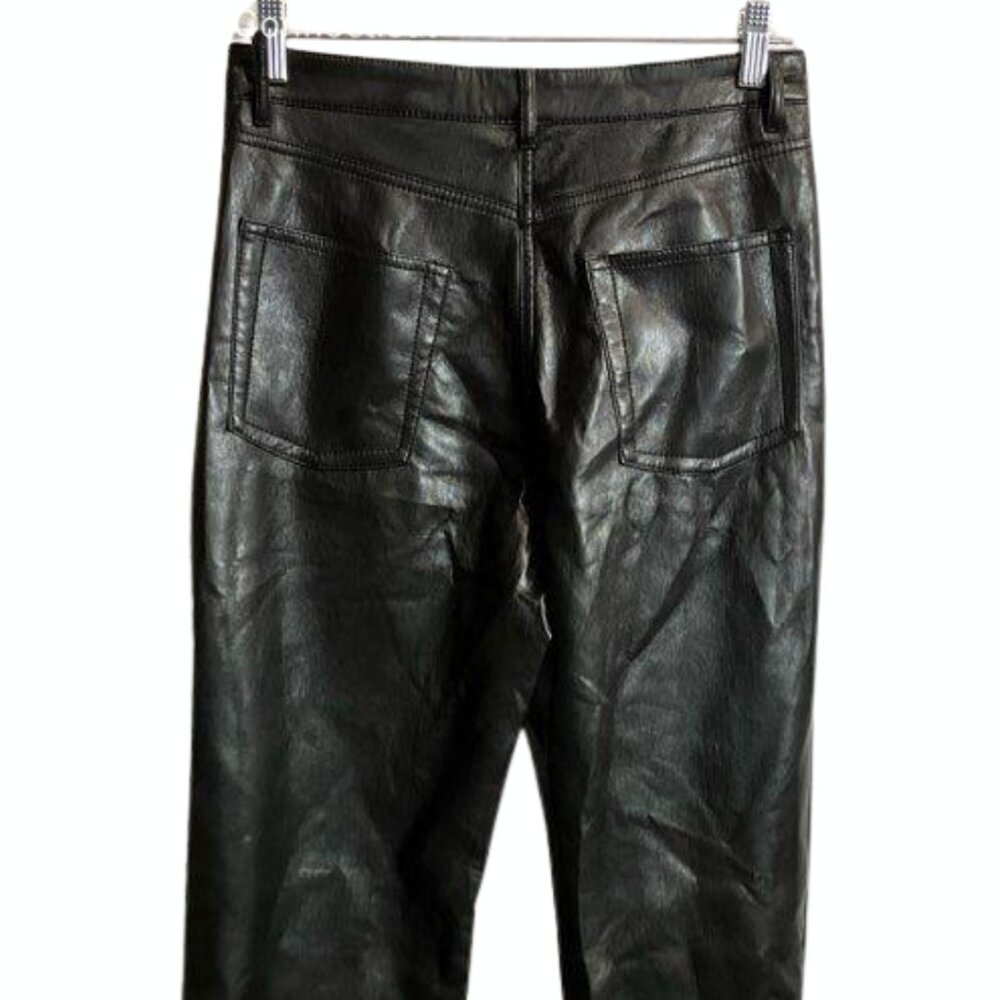 Aritzia Wilfred The Melina Vegan Leather Pants in Black Sz 8, 34" inseam - Picture 5 of 9